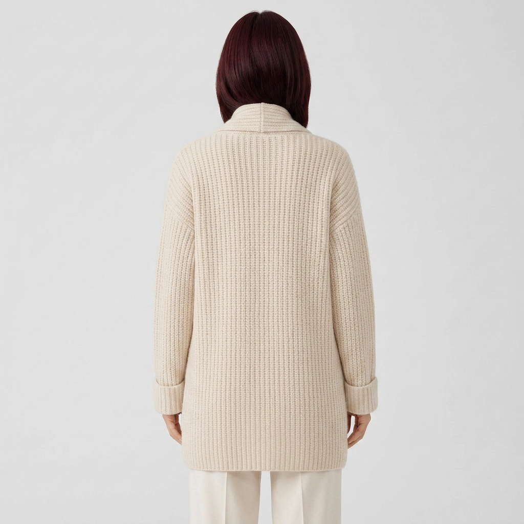 Open Knit Long Sleeve Loose Cardigan Sweater