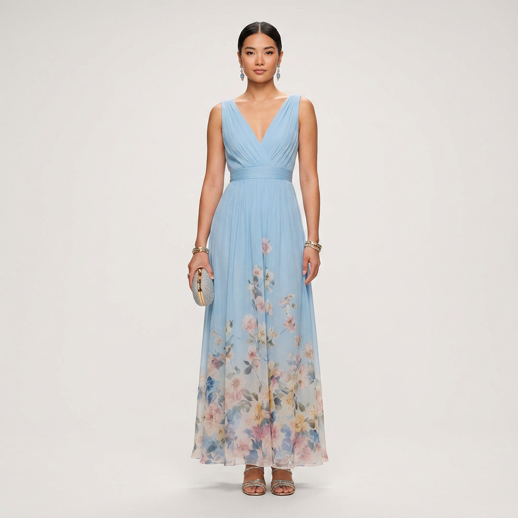 Madeline Elegant Textured Lace Midi Dress with Scalloped Hem