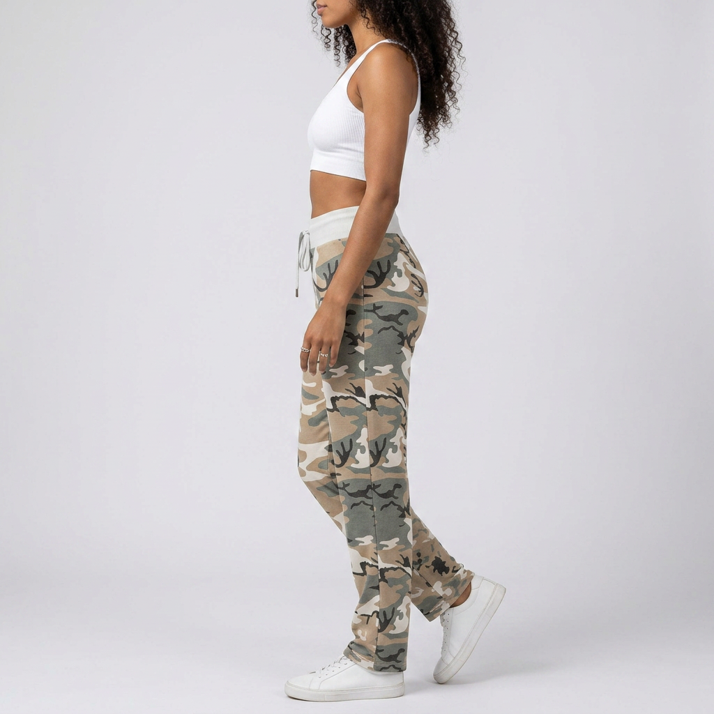 All-Over Print Wide-Leg Lounge Pants