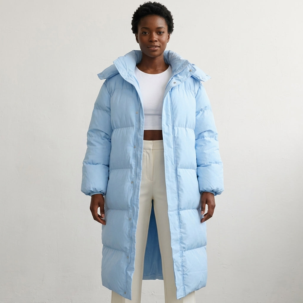 Aurelia | Women's Oversized Long Quilted Puffer Coat with Hood