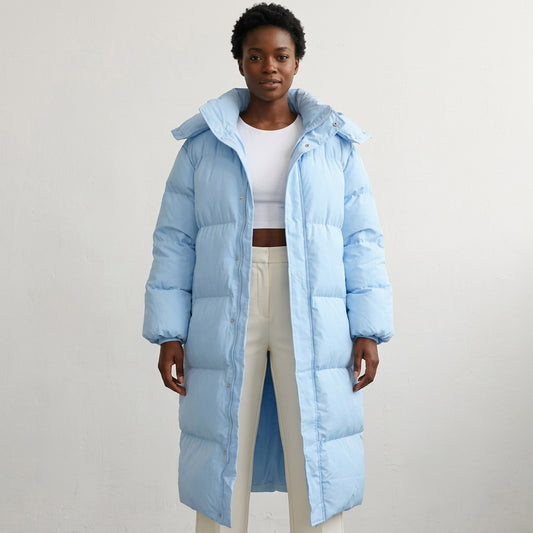 Aurelia | Women's Oversized Long Quilted Puffer Coat with Hood