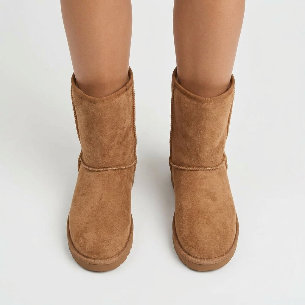 Andrea Suede-Look Winter Boots with Warm Lining