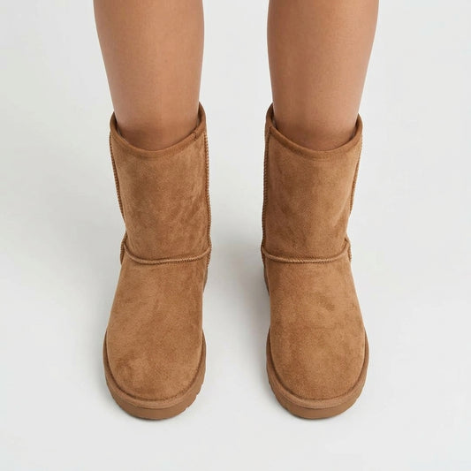 Andrea Suede-Look Winter Boots with Warm Lining
