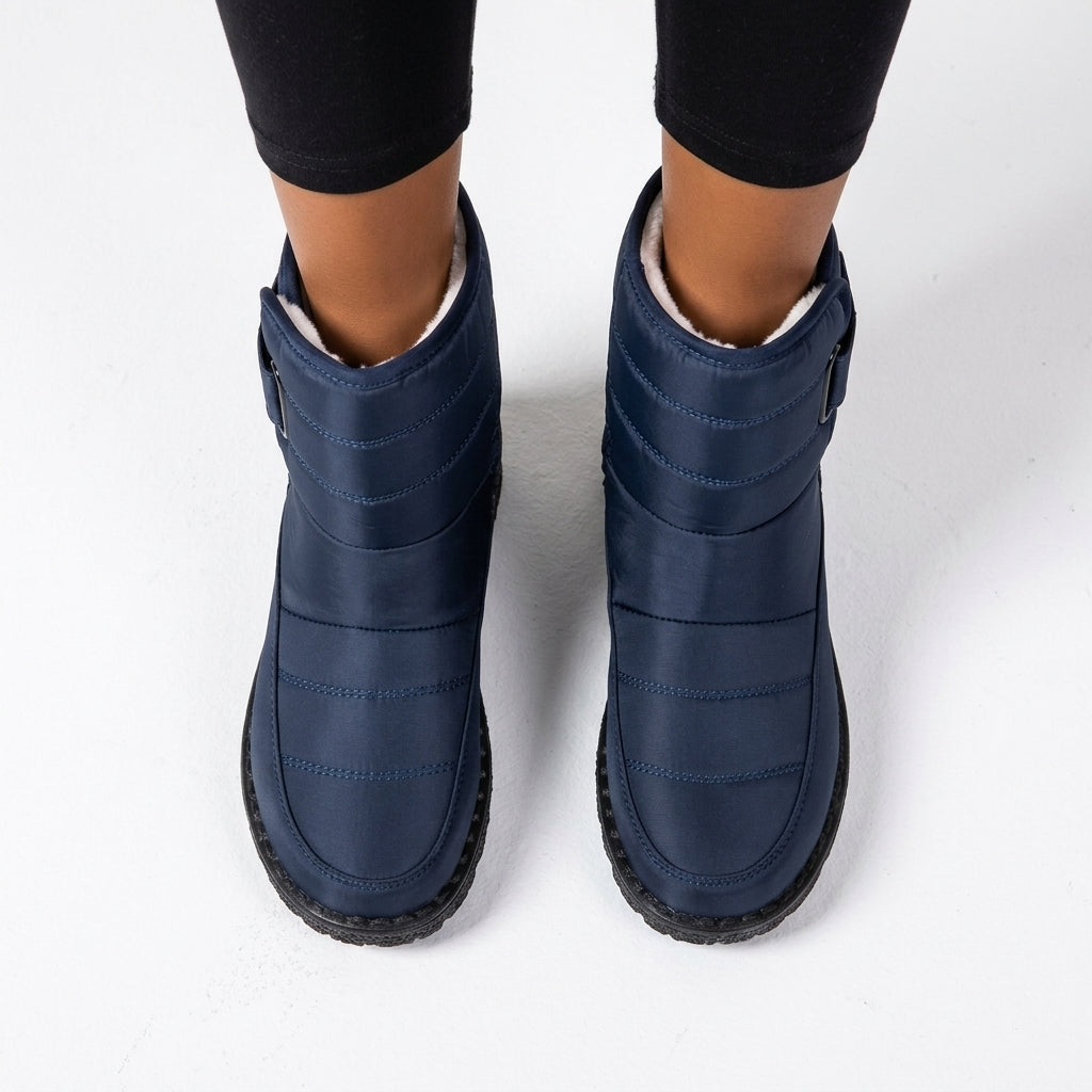 Amaris Fleece-Lined Padded Winter Ankle Boots with Lug Sole