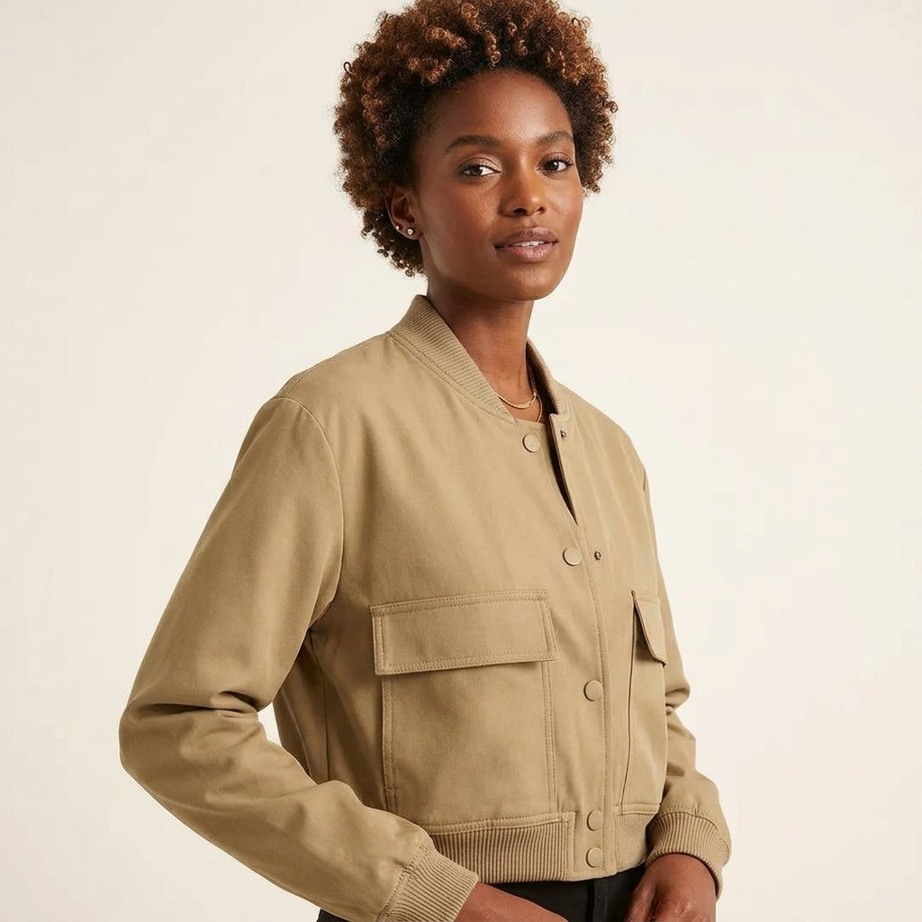 Corrine Cropped Bomber Jacket