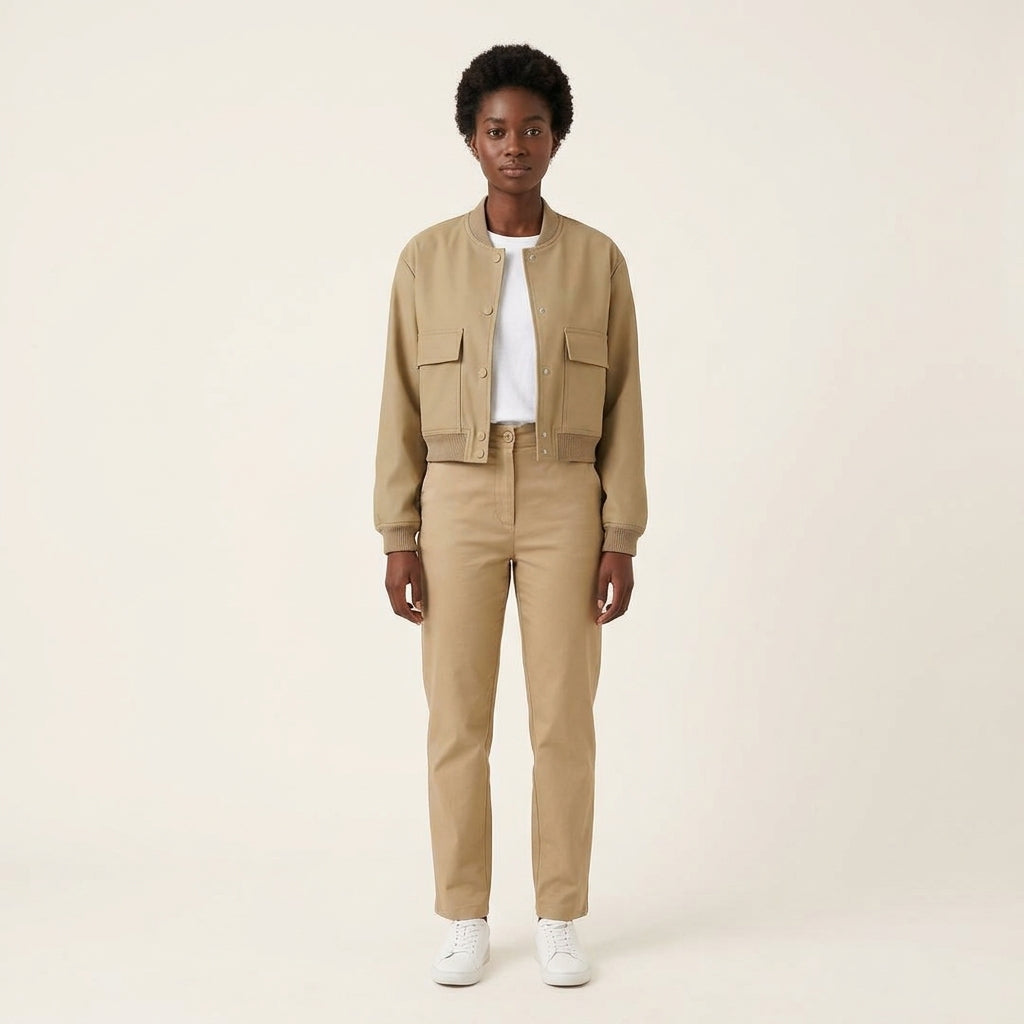 Corrine Cropped Bomber Jacket