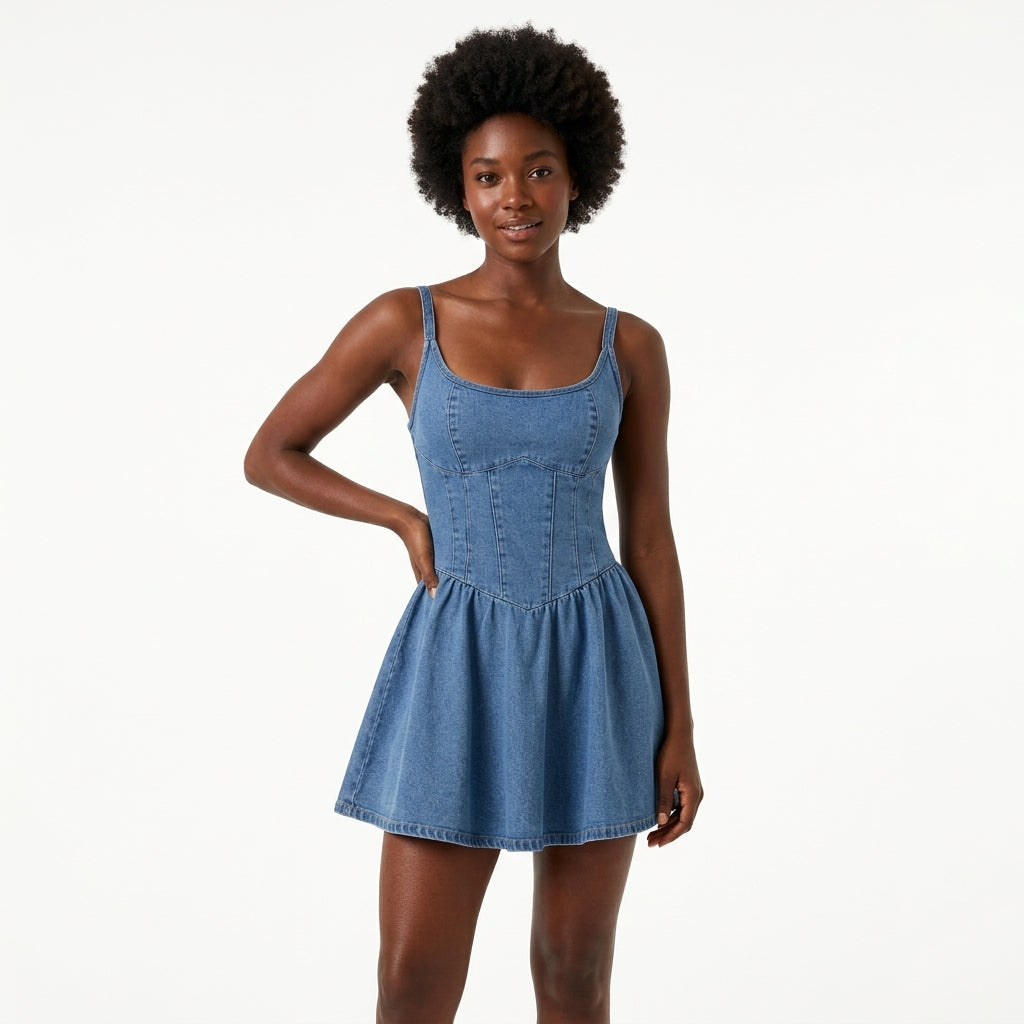 Darcy Denim Corset Mini Dress