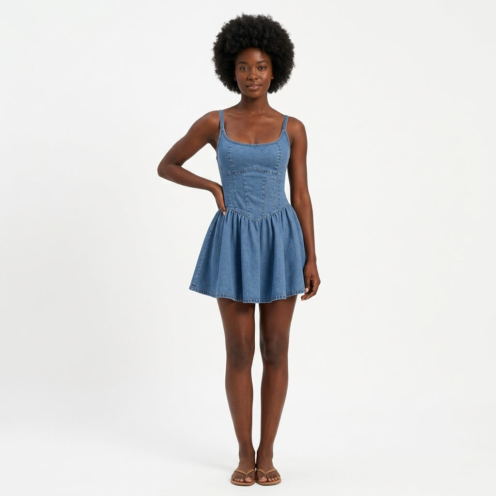 Darcy Denim Corset Mini Dress