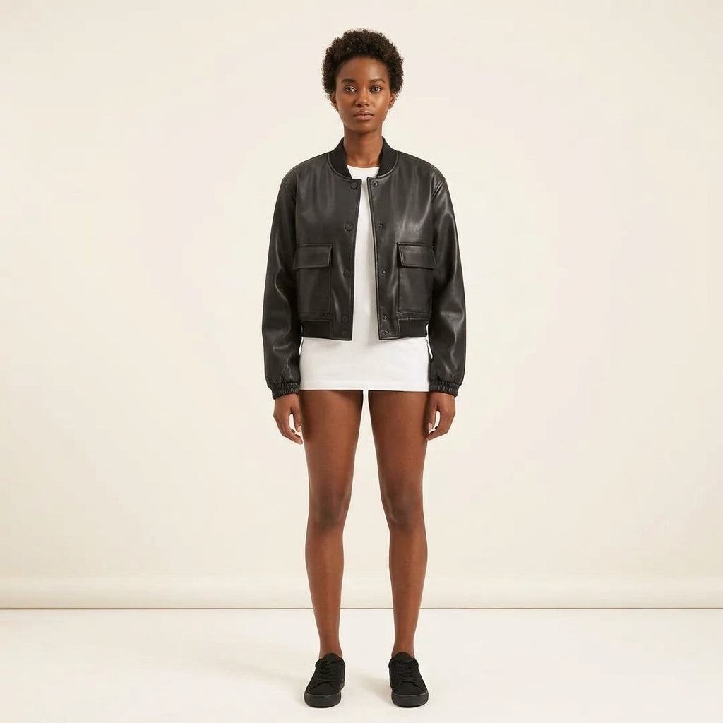 Corrine Cropped Bomber Jacket