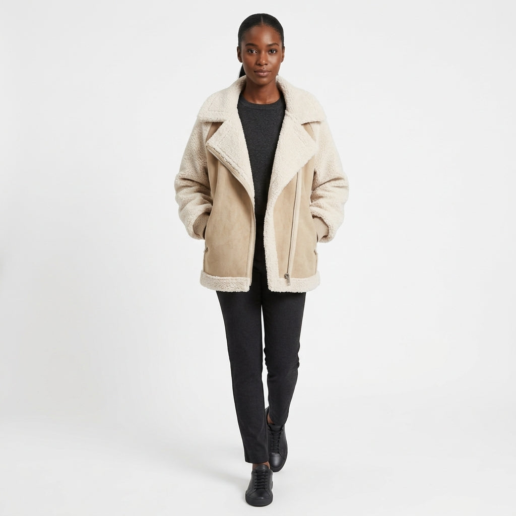 Élodie Faux-Shearling Oversized Jacket