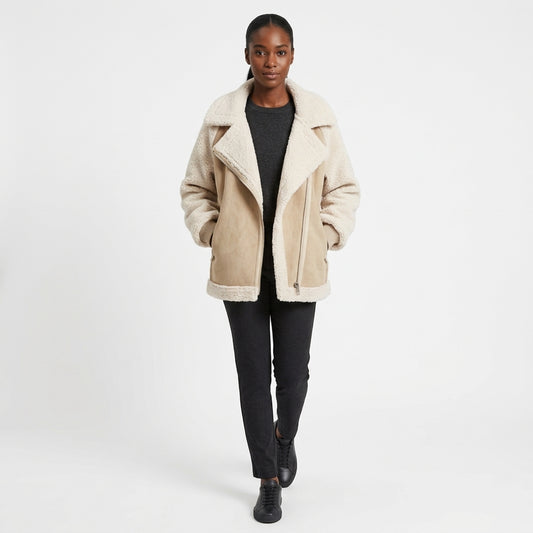 Élodie Faux-Shearling Oversized Jacket
