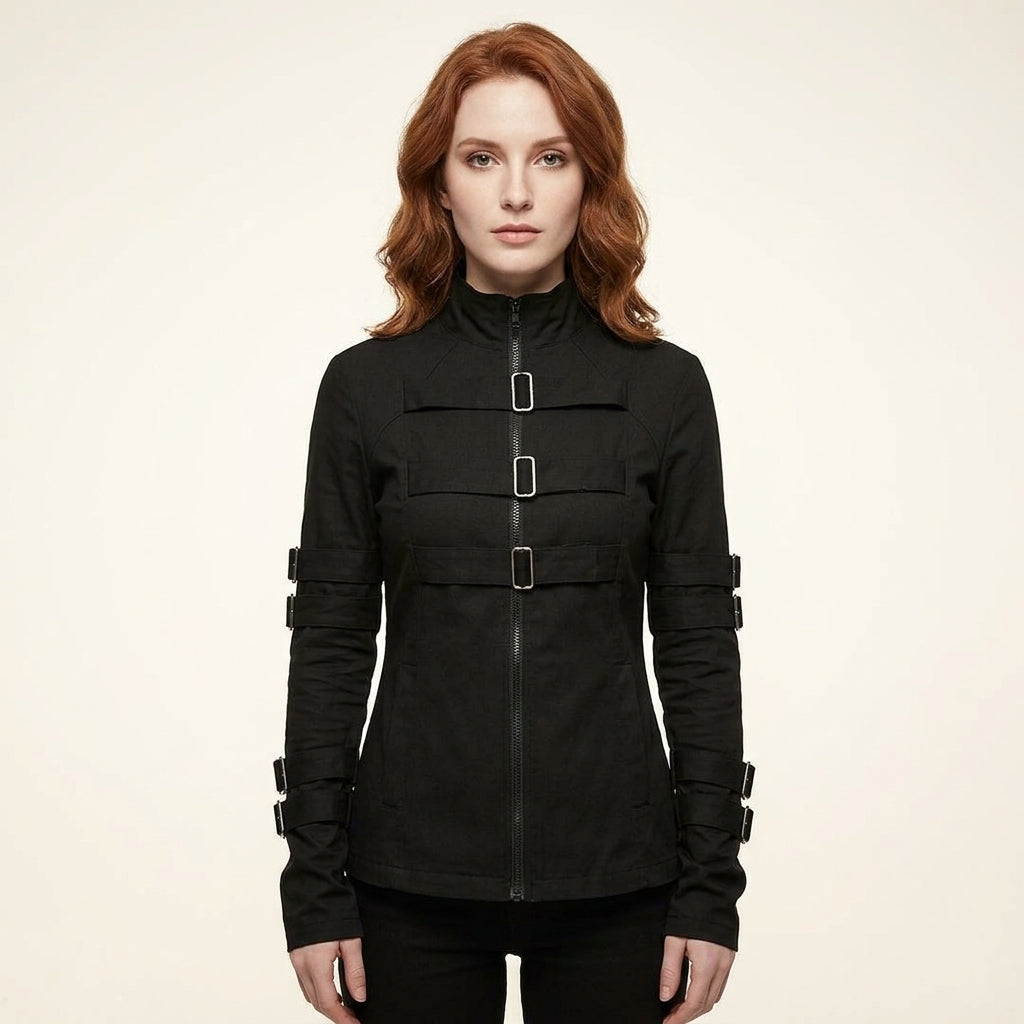 Raven Adjustable Buckle Utility Jacket
