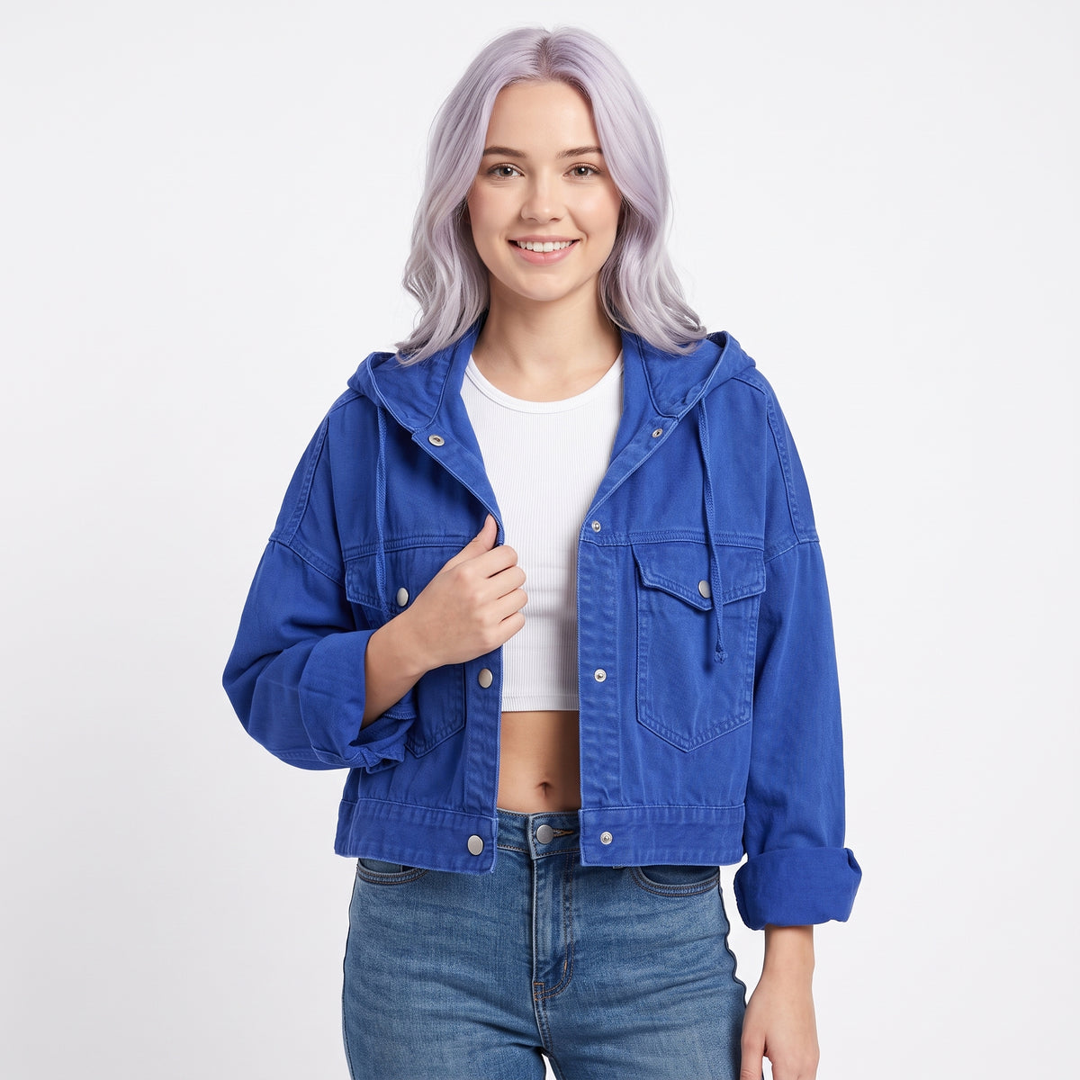 Antonia-Rae Cropped Hooded Jacket