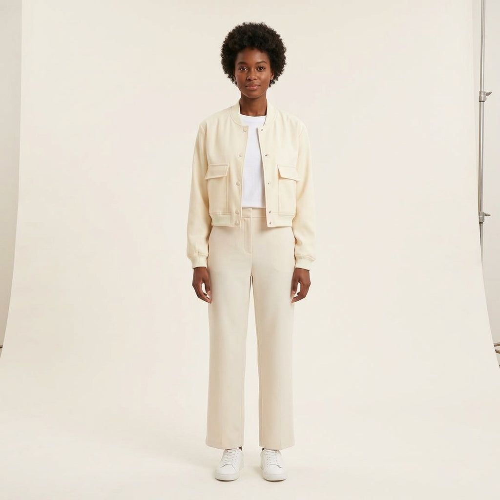 Corrine Cropped Bomber Jacket