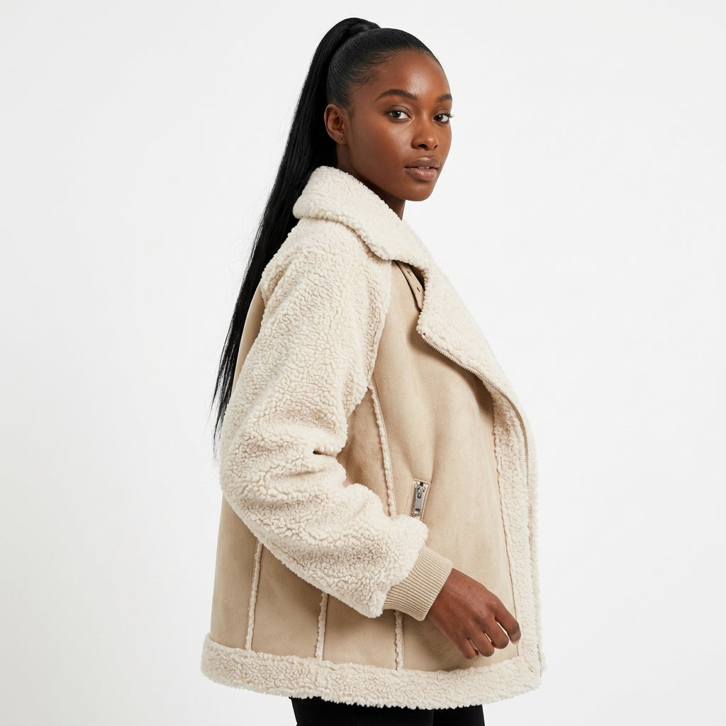 Élodie Faux-Shearling Oversized Jacket