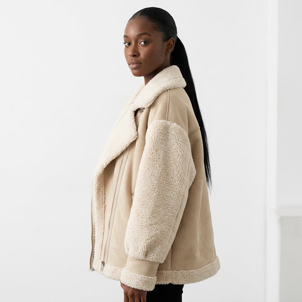 Élodie Faux-Shearling Oversized Jacket