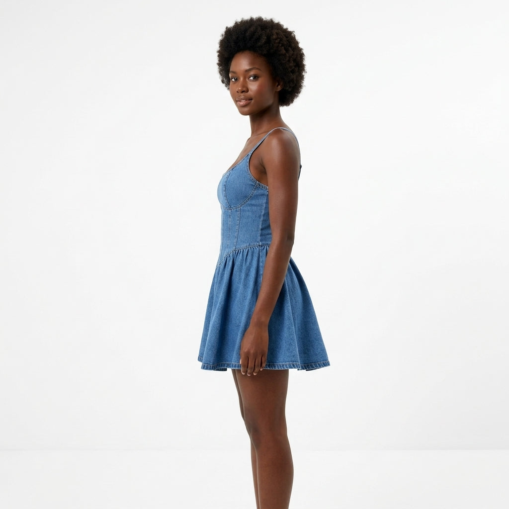 Darcy Denim Corset Mini Dress
