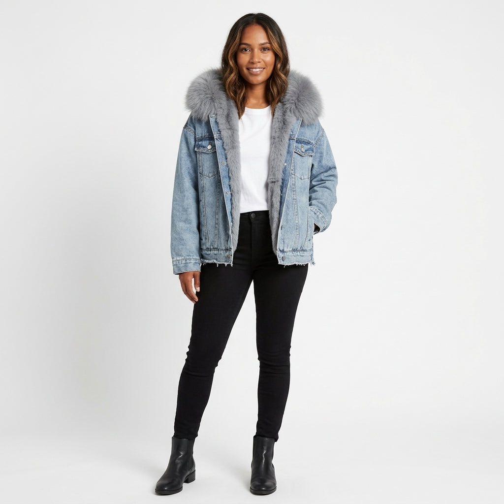 Erin Women's Plush-Lined Denim Jacket