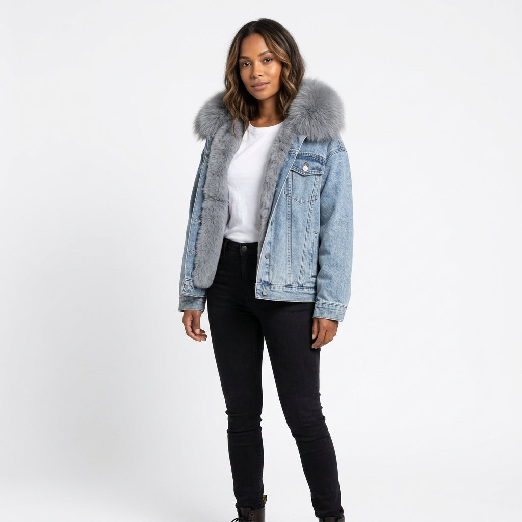Erin Women's Plush-Lined Denim Jacket
