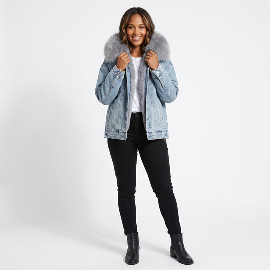 Erin Women's Plush-Lined Denim Jacket
