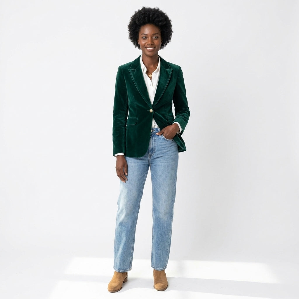Sylvie-Marie Women's Velvet Tailored Blazer