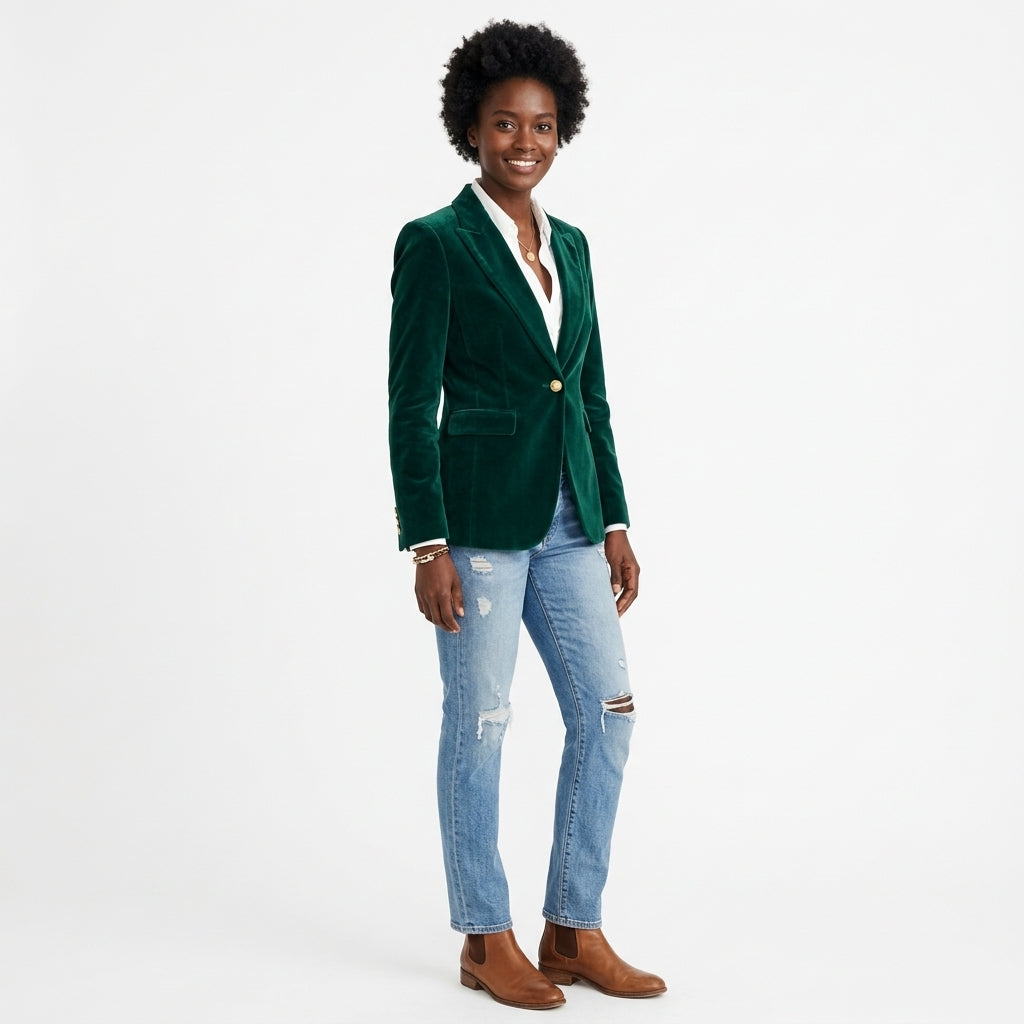 Sylvie-Marie Women's Velvet Tailored Blazer