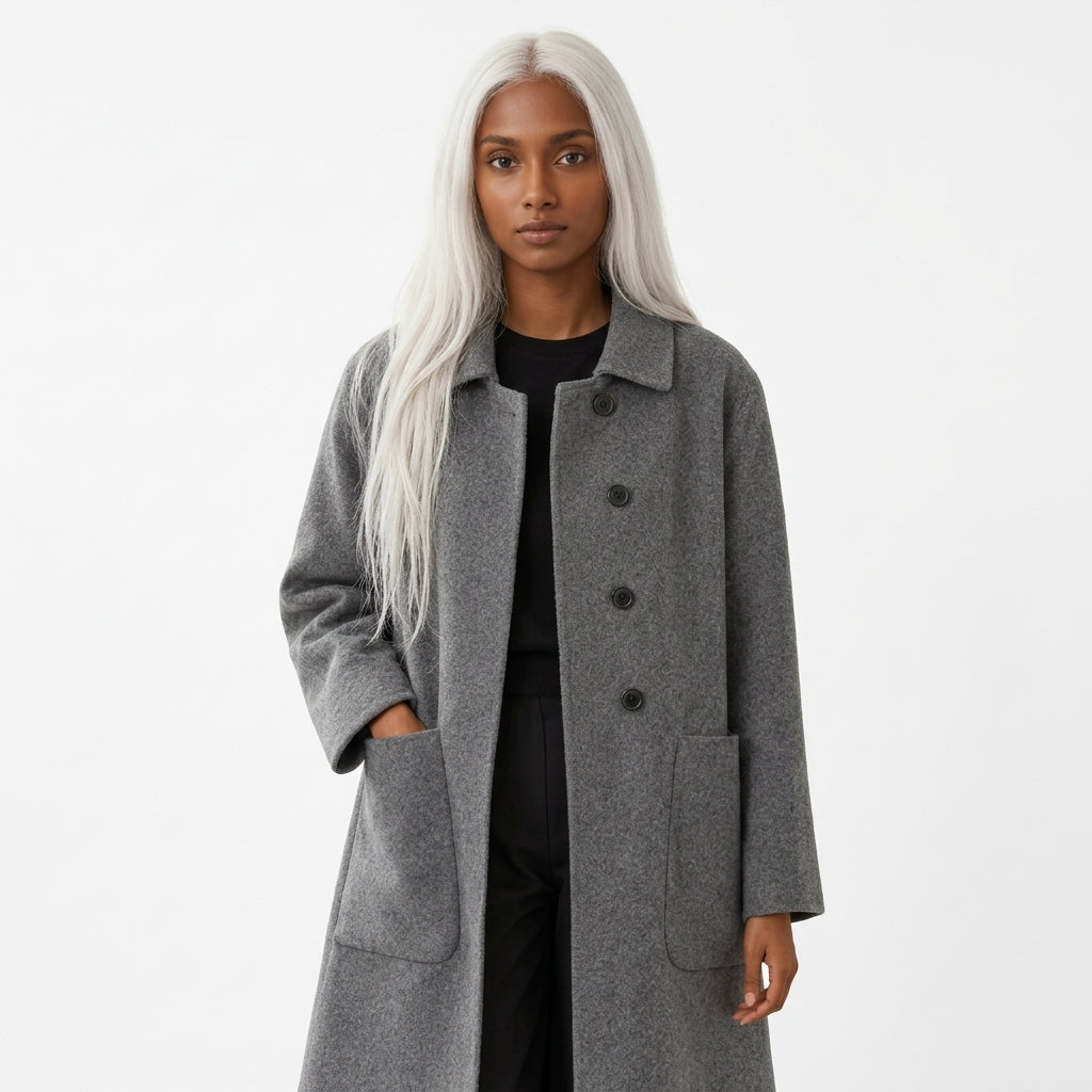 Ameline-Elise Longline Wool Coat