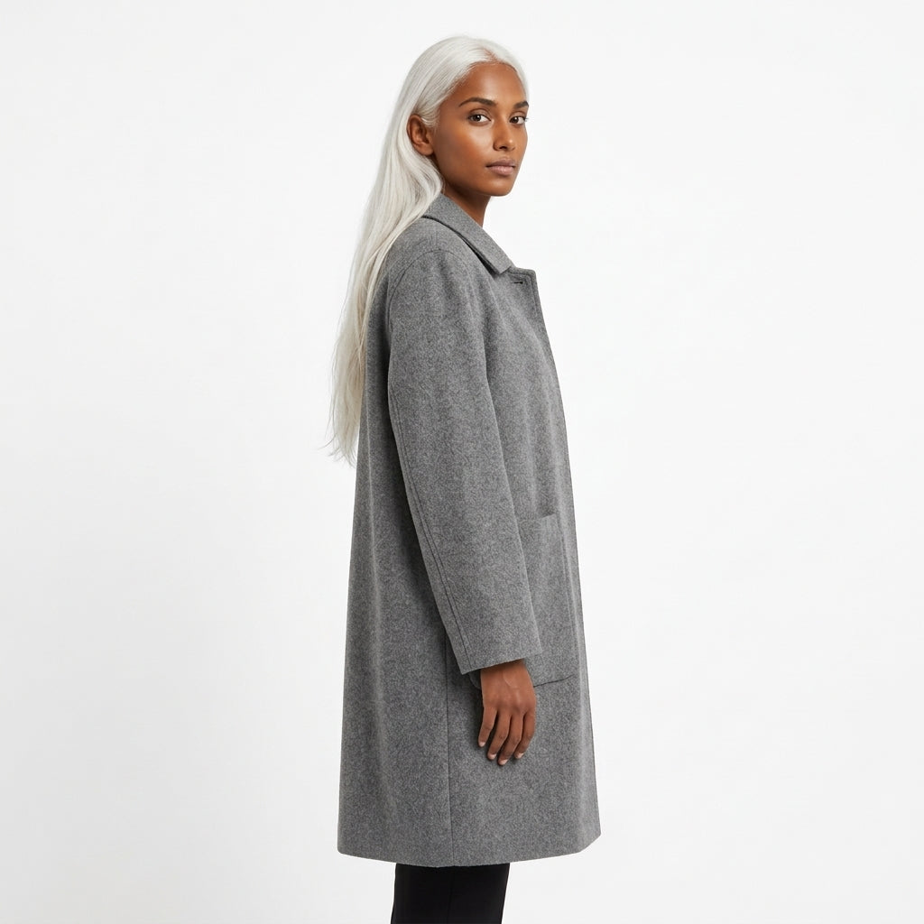 Ameline-Elise Longline Wool Coat