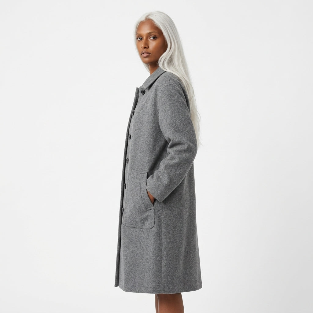 Ameline-Elise Longline Wool Coat