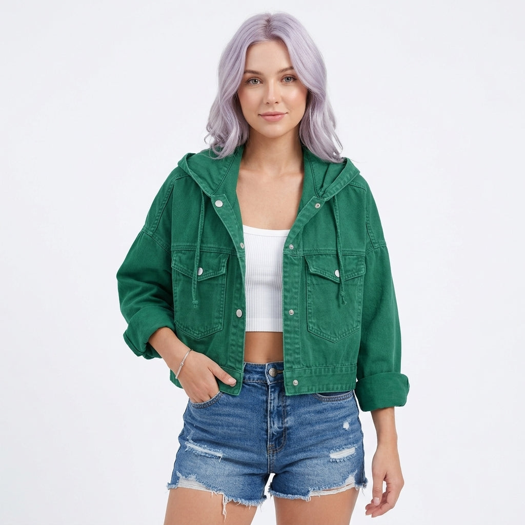 Antonia-Rae Cropped Hooded Jacket
