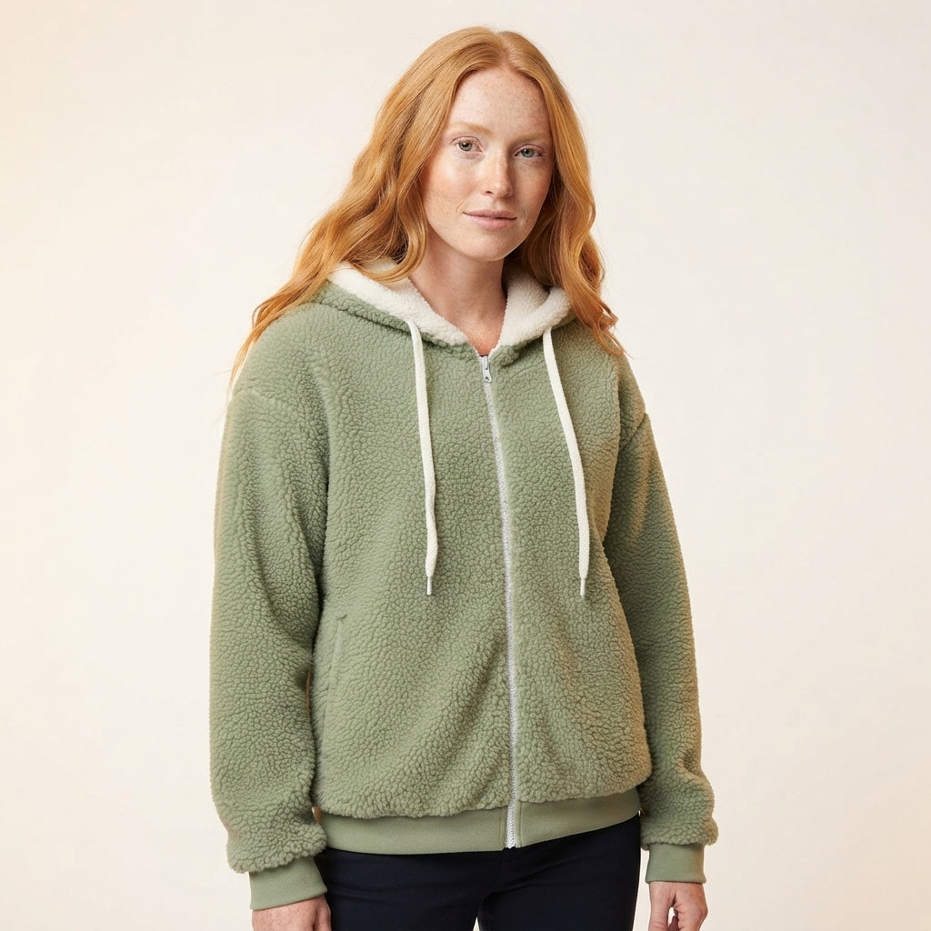 Nina | Women's Teddy Sherpa Zip Hoodie