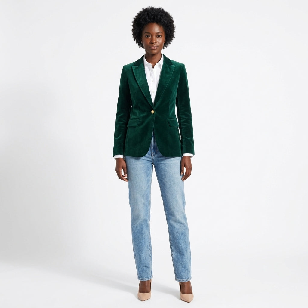 Sylvie-Marie Women's Velvet Tailored Blazer