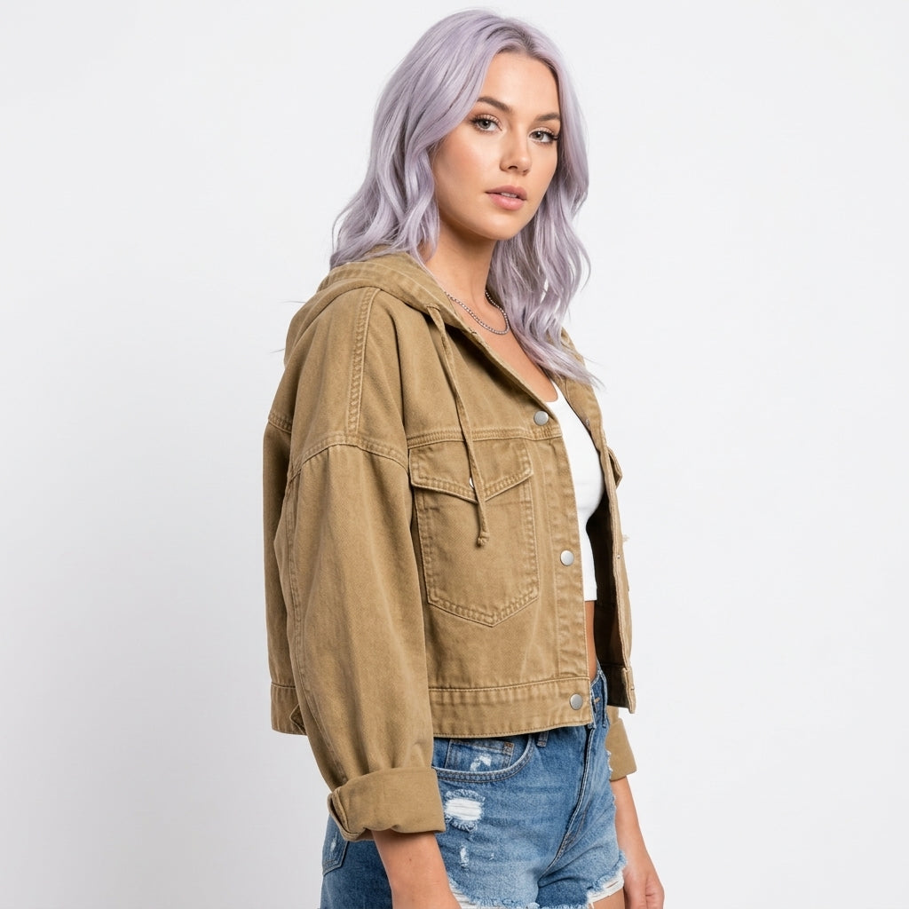 Antonia-Rae Cropped Hooded Jacket