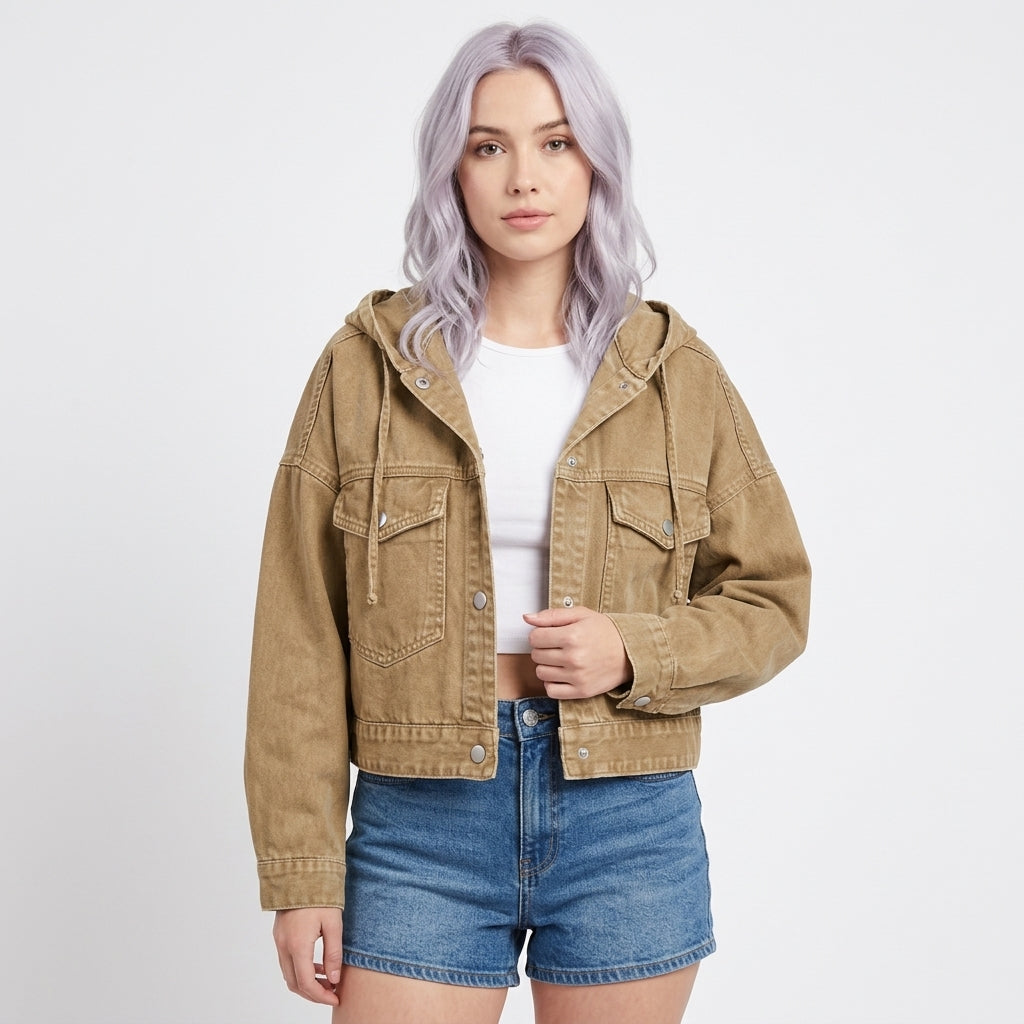 Antonia-Rae Cropped Hooded Jacket