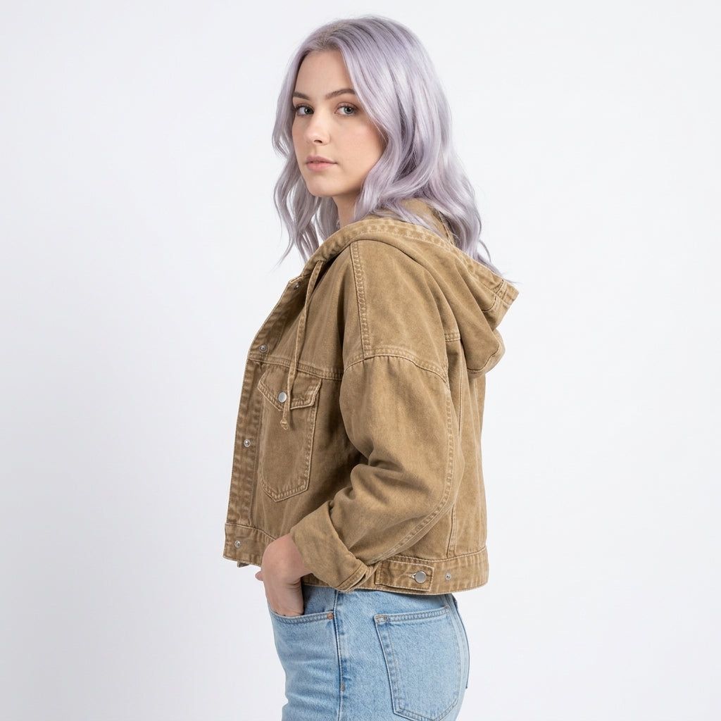 Antonia-Rae Cropped Hooded Jacket