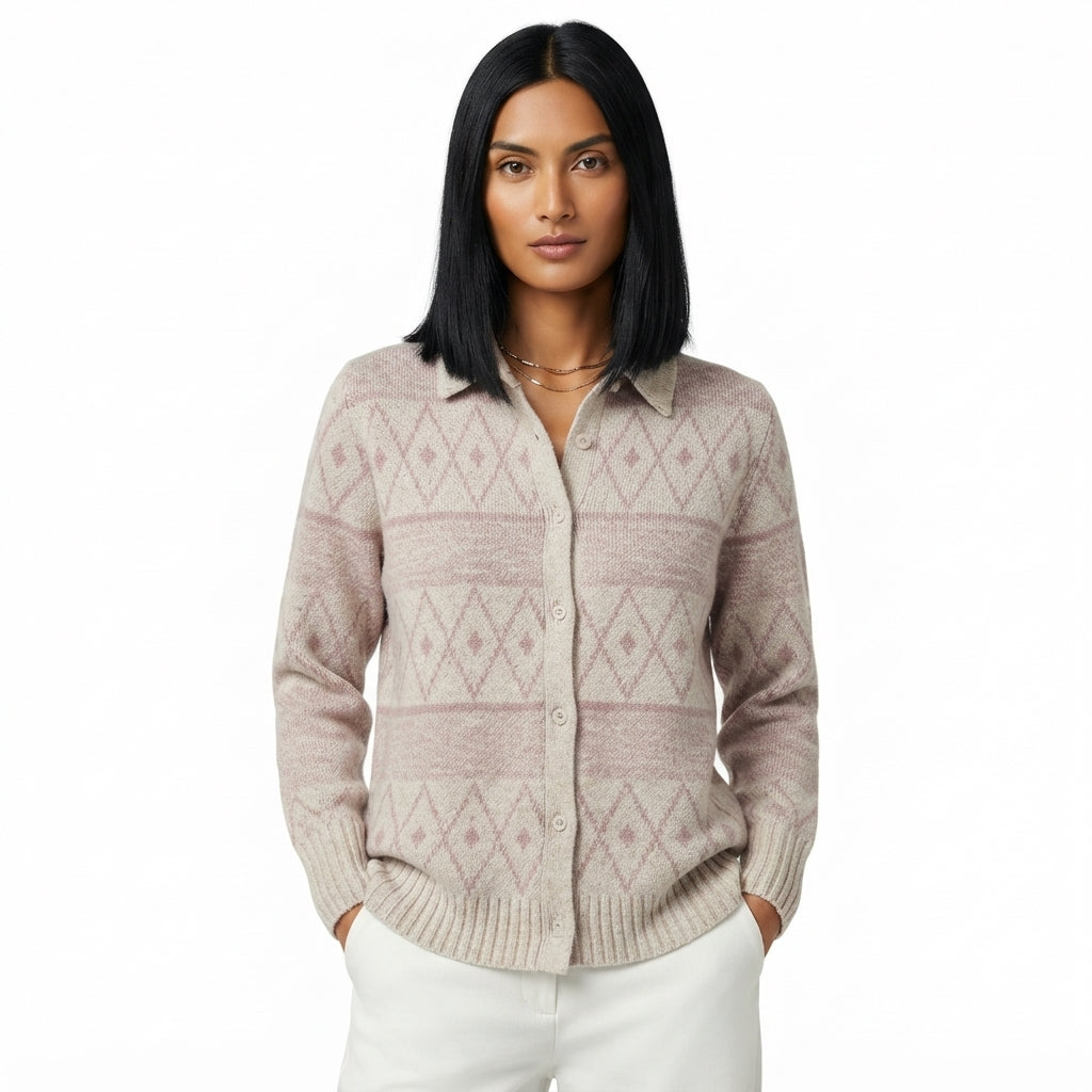 Wren Women's Windowpane Plaid Knit Button-Front Cardigan