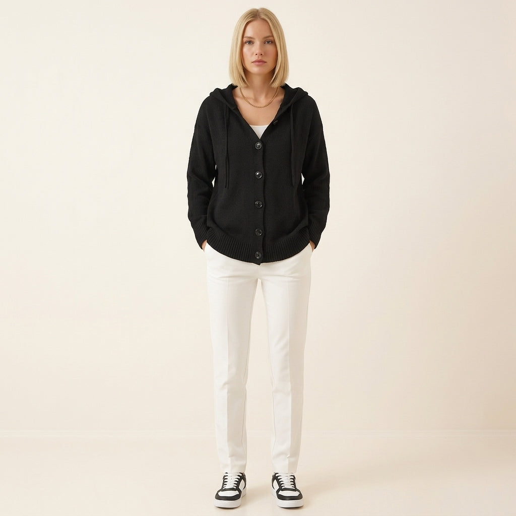 Juniper Drawstring Hood Cardigan