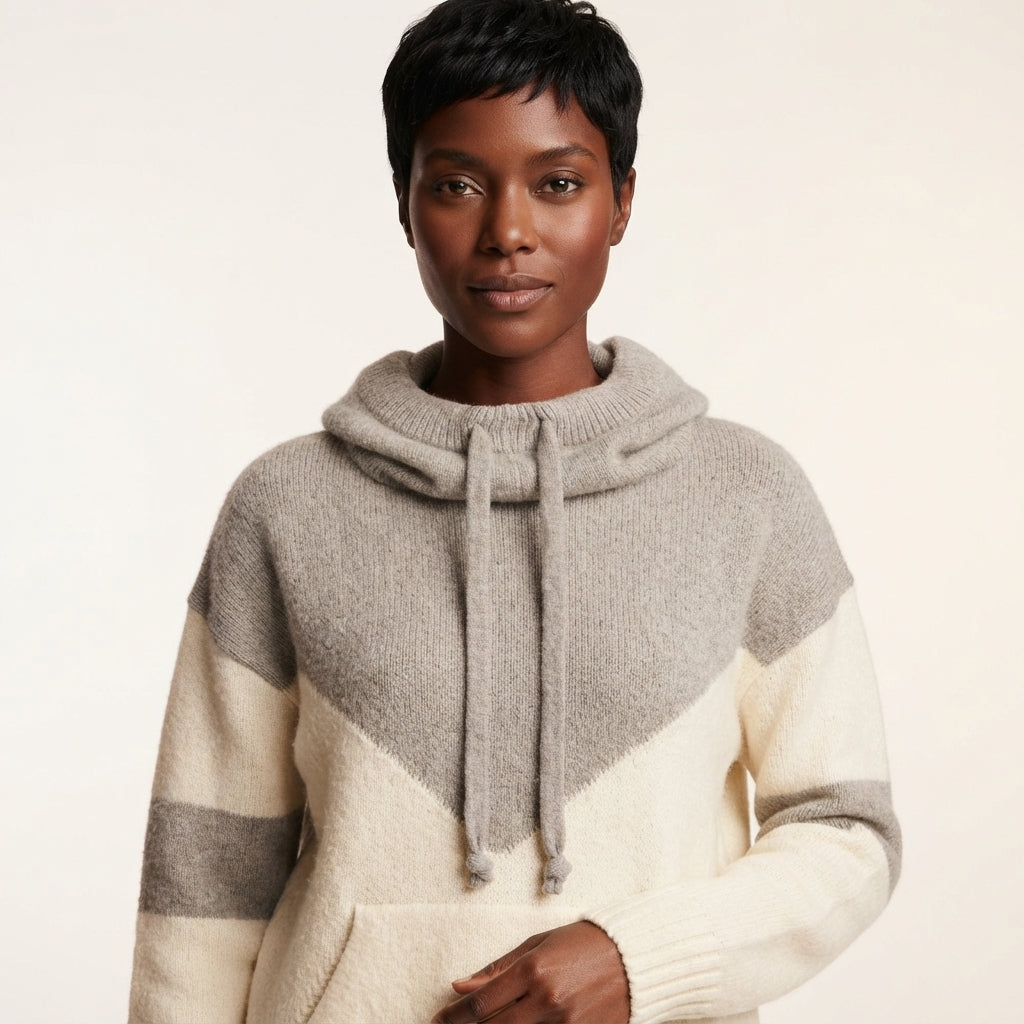 Wren | Women's Cowl Neck Knit Hoodie