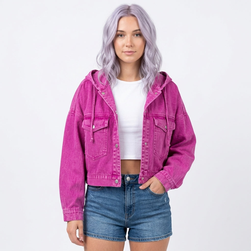 Antonia-Rae Cropped Hooded Jacket