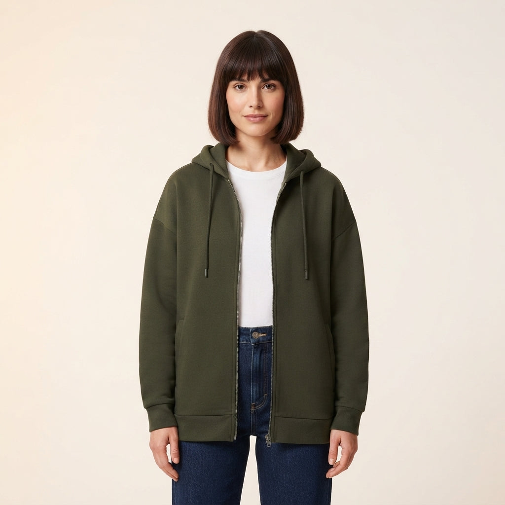 Poppy | Women's Oversized Full-Zip Hoodie