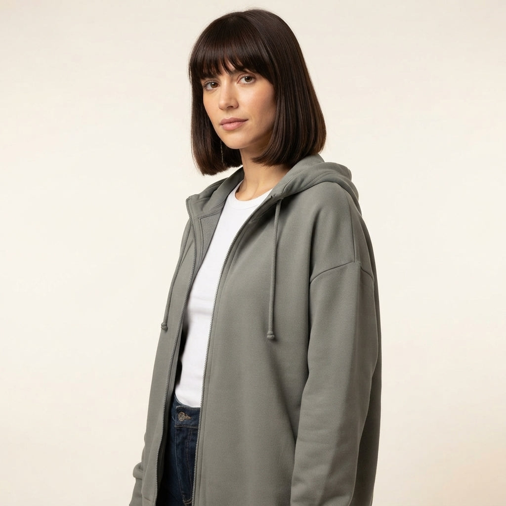 Poppy | Women's Oversized Full-Zip Hoodie