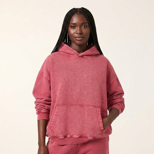 Tessa | Women's Acid Wash Oversized Pullover Hoodie