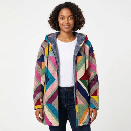 Charlotte | Women's Geometric Knit Hooded