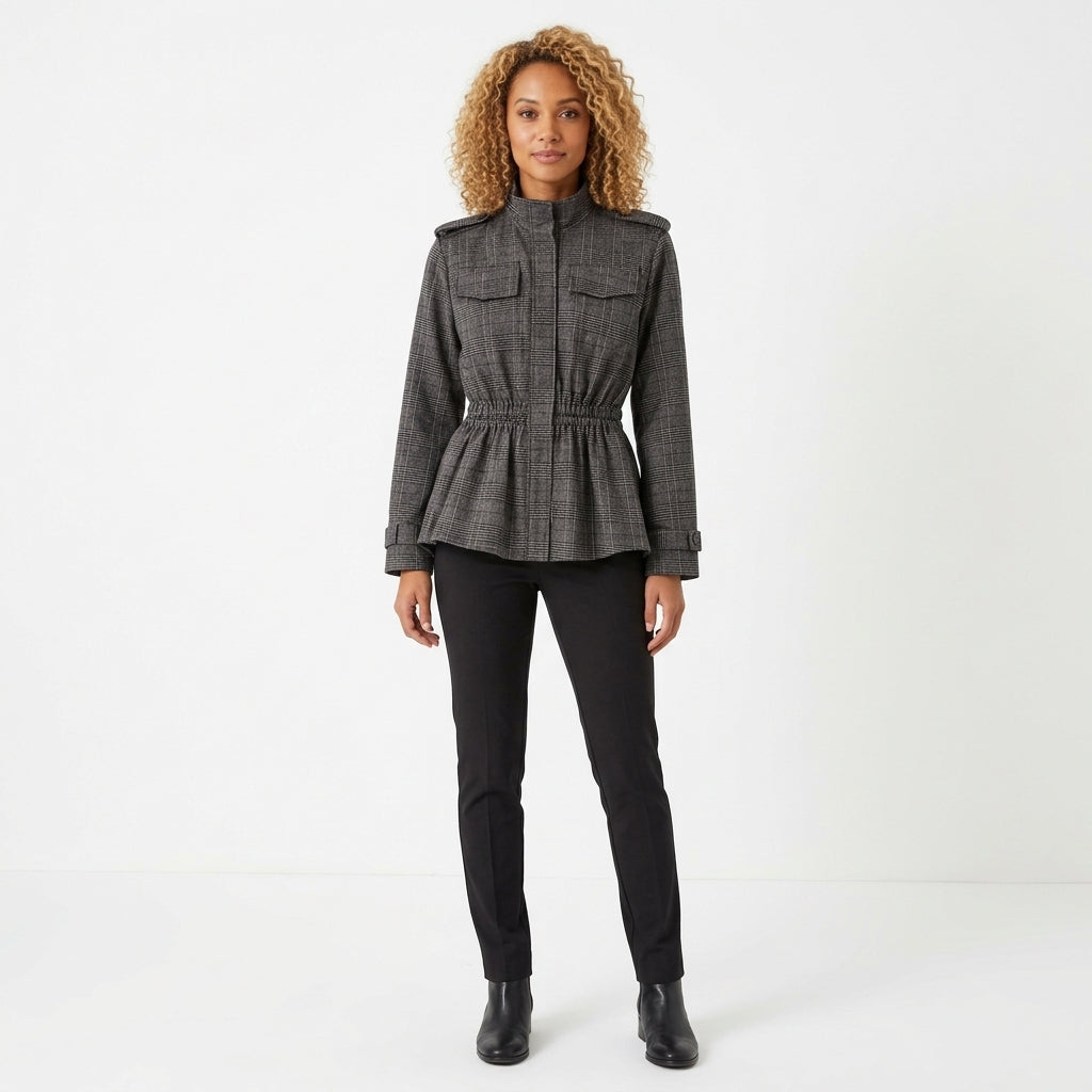 Junia-Louise Women's Glen Plaid Utility Jacket