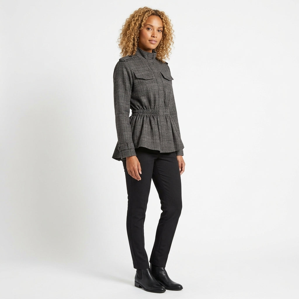 Junia-Louise Women's Glen Plaid Utility Jacket