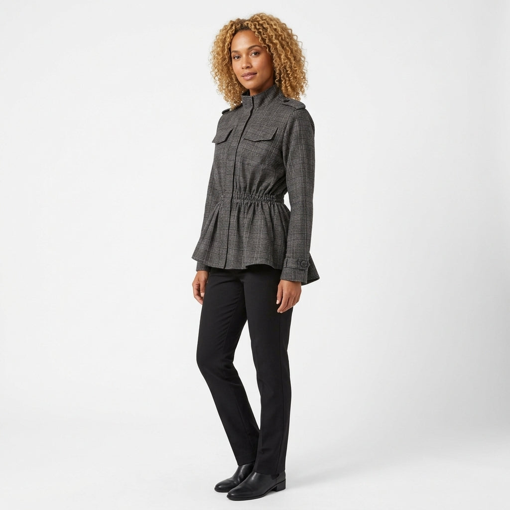 Junia-Louise Women's Glen Plaid Utility Jacket
