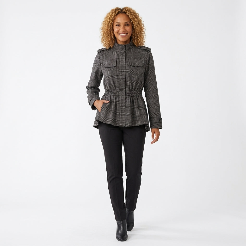 Junia-Louise Women's Glen Plaid Utility Jacket