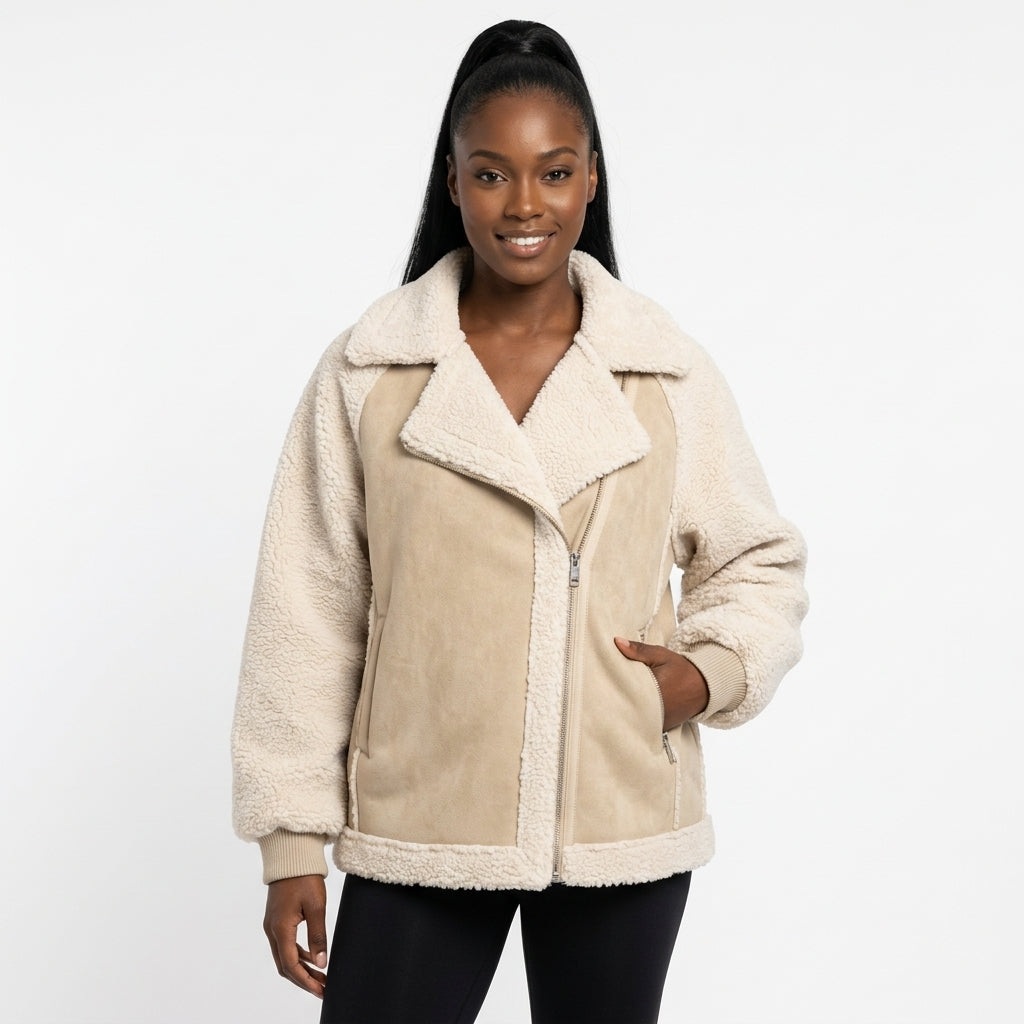 Élodie Faux-Shearling Oversized Jacket
