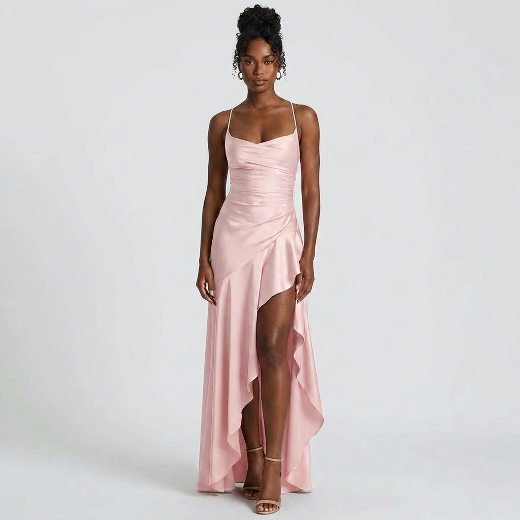 Sleeveless Square Neck Ribbed Knit Maxi Dress with Straight Silhouette