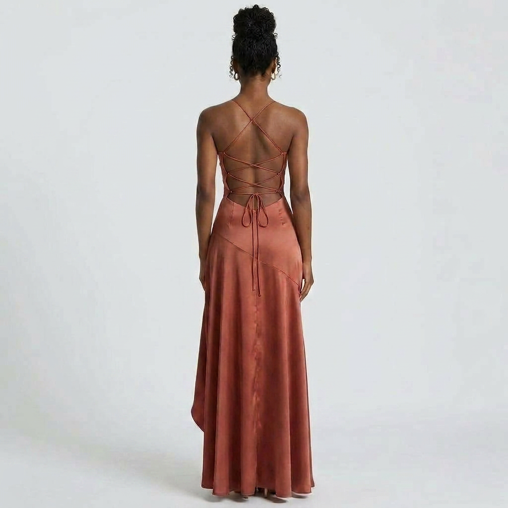 Sleeveless Square Neck Ribbed Knit Maxi Dress with Straight Silhouette